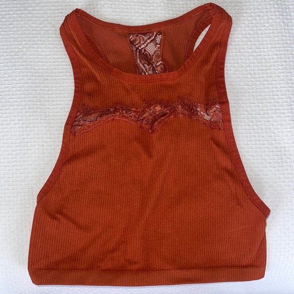 High neck cropped tank top - Picture 1 of 5